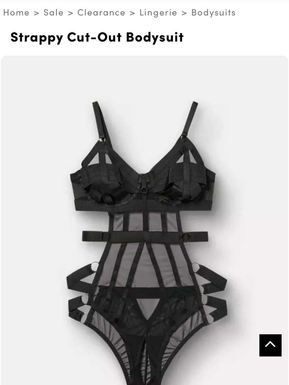 Torrid Strappy Cut-Out Black Bodysuit size 2